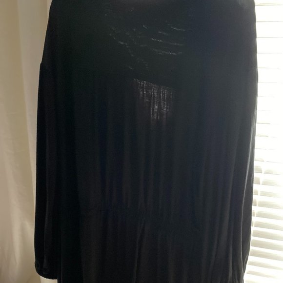 Calvin Klein Black Dress with Button and Tie-front - Picture 7 of 7